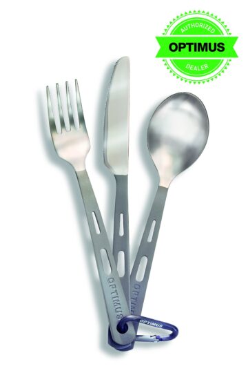 8016286_Optimus_Titanium_3_Piece_CutlerySet Optimus Titanium Cutlery Set (three-part)