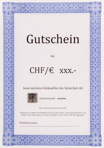 Gutschein_SicherSatt Gutschein 250 CHF