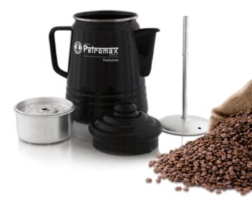 per-9-s-Perkolator schwarz mit Kaffee Kaffeekanne Perkomax