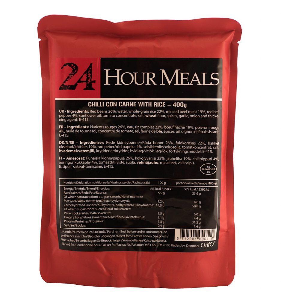 24 HOUR MEALS – ready to eat