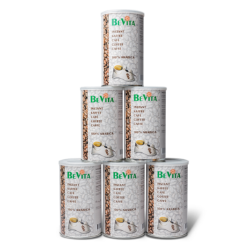 6 Tins of Instant Coffee BEVITA of 250g