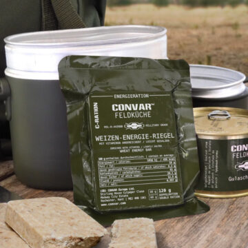 108 x CONVAR™ Feldküche Weizen-Energie-Riegel - Salty (120g) MILITARY GRADE