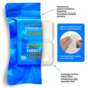 81 x CONVAR-7 NextGen Energy Bar -Pocket Energy Booster (120g)