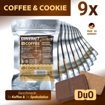 9 x CONVAR-7 NextGen Energy Bar - Cookie & Coffee (120g)