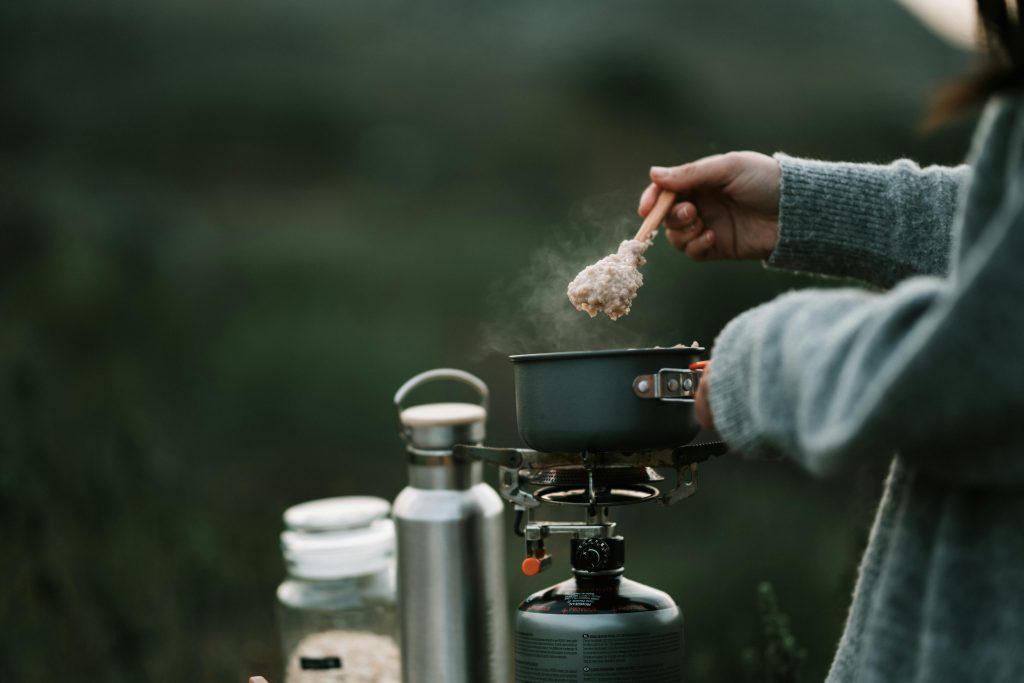 A person who makes outdoor food