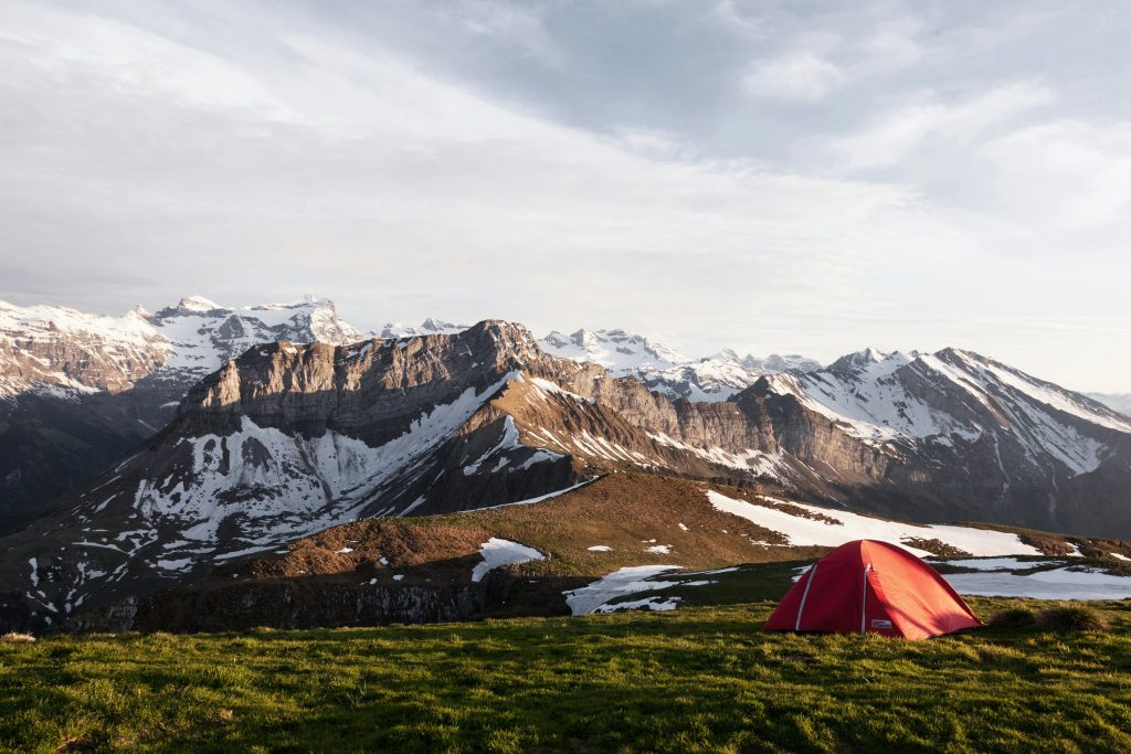 Camping in den Bergen