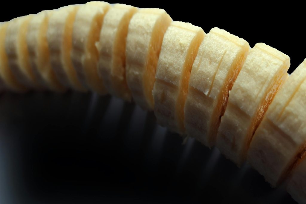 Banane zerschnitten