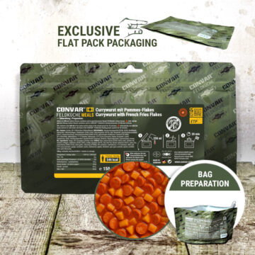 CONVAR™ Feldküche Currywurst with French Fries Flakes (150g)