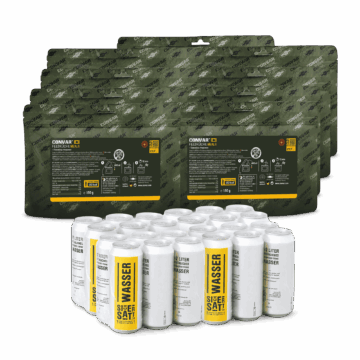 26-05-Convar-Paket-72h-Wasser 72-hour vegetarian meals package + 24 cans of drinking water