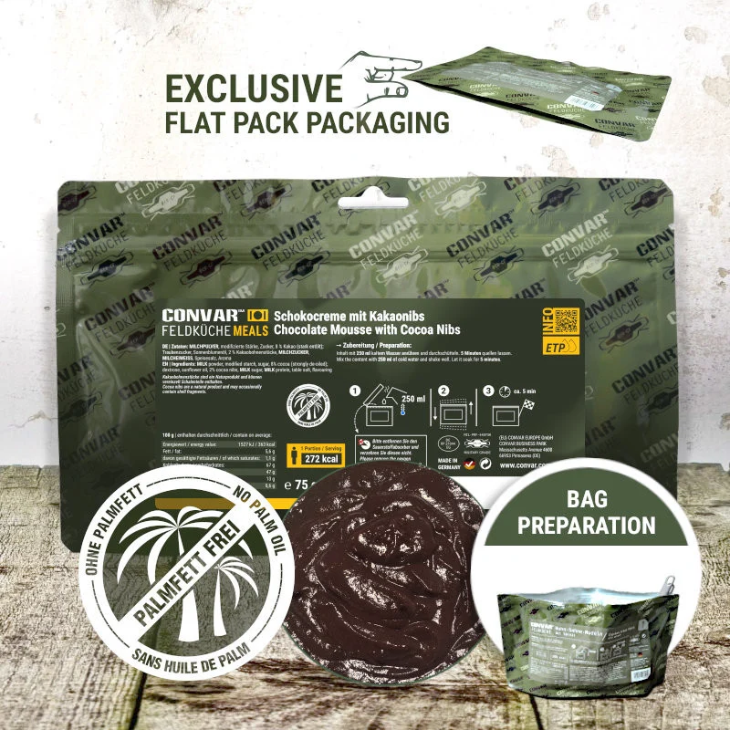 CONVAR™ Feldküche Chocolate Mousse with Cocoa Nibs (75 g)